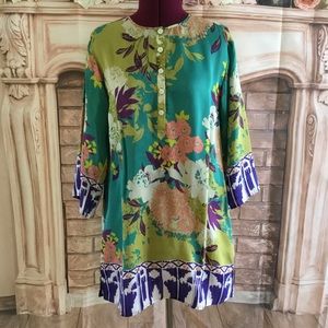 GUC Cabi 100% Silk Button Tunic Sz. S